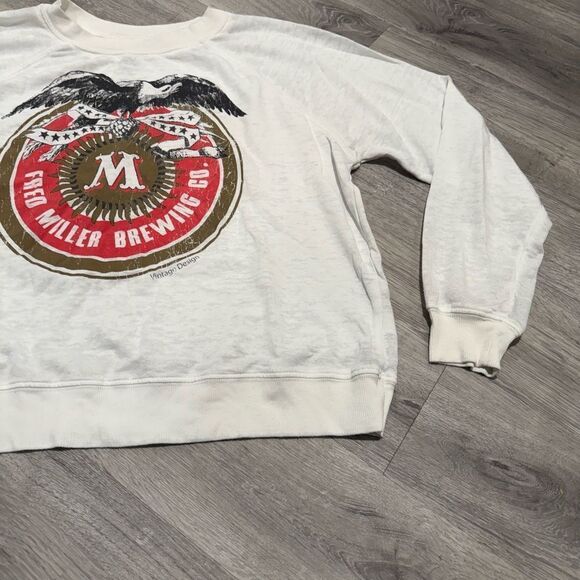 Recycled Karma Miller Brewing Co. White Sweatshirt - Picture 4 of 7